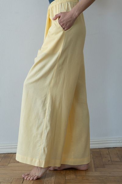 Брюки з защипами з льону Forly Sunshine XL/XXL Жовтий LN0072-89-09_XL/XXL LN0072-89-09 фото
