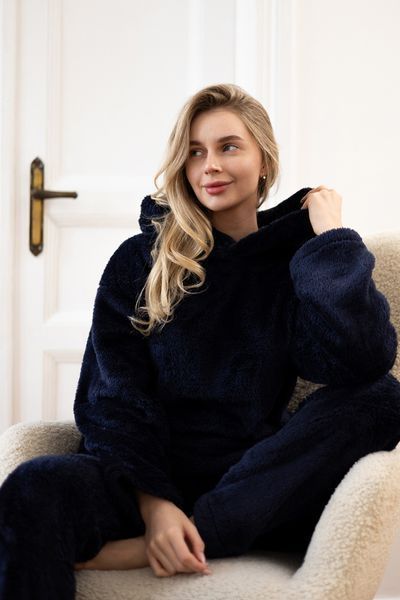 Пухнасте жіноче худі Forly Teddy L-XXL Синій PS0079-14-60_L-XXL PS0079-14-60_XS-M фото