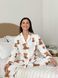 Домашня тепла жіноча піжама COSY Тедді (сорочка+штани) F46P фото 1
