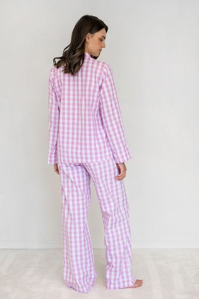 Пижама Forly Пижамный костюм из хлопка с брюками Rose Plaid HL0073-32-69 HL0073-32-69_XS-S фото