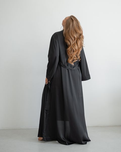 Халат жіночий QC Шовк Армані QC Anetta Чорний 30081l-xl фото
