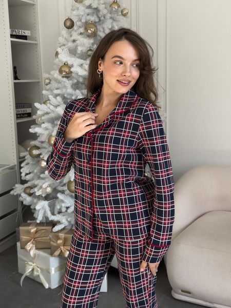 Жіноча тепла піжама COSY трикотаж футер з начосом "Oxford" KMW41 фото
