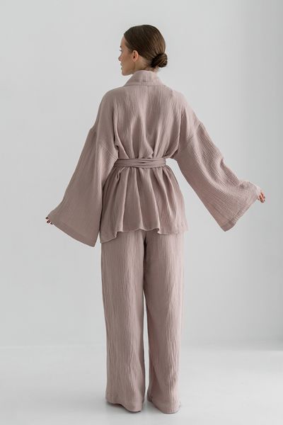 Forly Костюм кимоно с брюками из муслина Mokko XL/XXL Бежевый ML0060-01-69_XL/XXL ML0060-01-69 фото