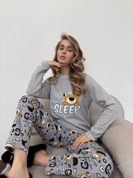 Жіноча піжама тепла COSY з начісом "Baby Leo" KMW11 фото