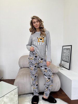 Жіноча піжама тепла COSY з начісом "Baby Leo" KMW11 фото