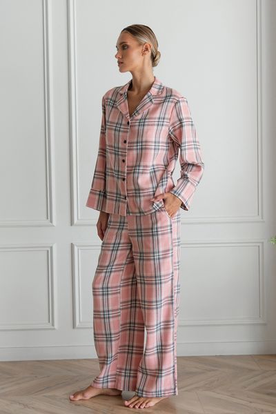 Пижама Forly Пижамный костюм из фланели с брюками Zephyr Розовый FL0073-20-69 FL0073-20-69_XS-S фото
