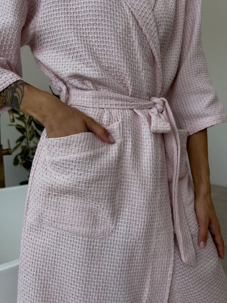 Жіночий халат COSY шаль Ланцюжок ніжно рожевий 403L фото