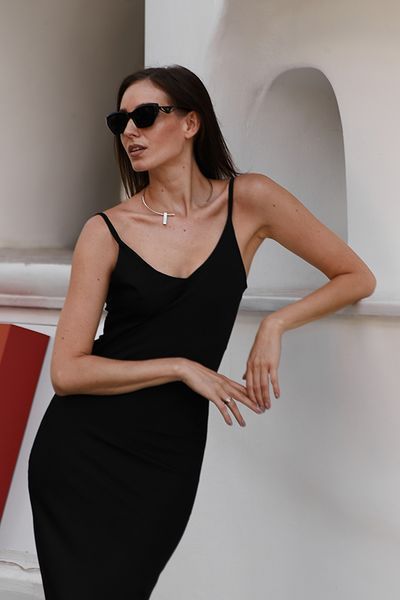 Сукня Forly Сукня - комбінація шовкова з бавовною Agnes XL Чорний SL0055-16-02_XL SL0055-16-02_S фото