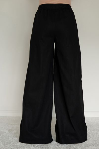 Брюки із защипами Forly зі 100% льону Black XL/XXL Чорний LN0072-16-09_XL/XXL LN0072-16-09 фото