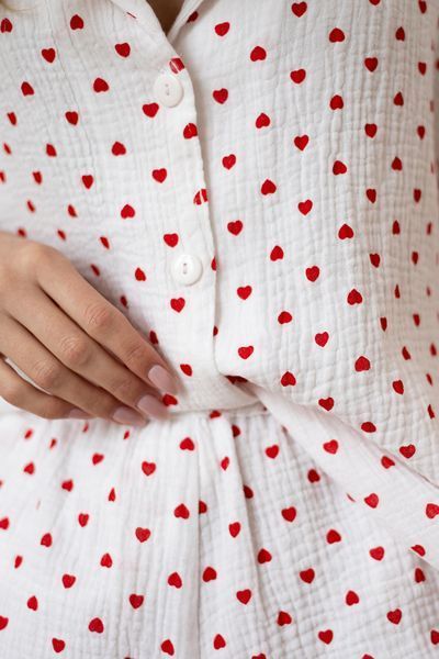Женский пижамный костюм Forly с шортами из муслина Red Love Белый ML0081-36-58 ML0081-36-58_XS-S фото