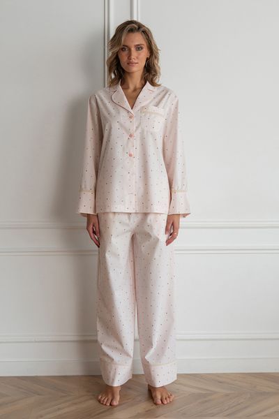 Пижама Forly Пижамный костюм из хлопка с кружевом Love is Розовый HL0073-35-69 HL0073-35-69_XS-S фото