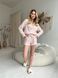 Жіноча Муслінова піжама з шортами, червоні серця на молочному M3211PSL фото