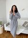 Жіночий вафельний халат COSY довгий сірий 1212XL фото 2